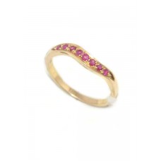 Ring Ruby 9kt Gold Yellow Natural 9k Vintage Stone Women Handmade Gift D197